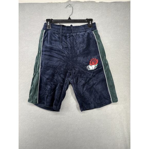 Vintage 1990’s White Blue and Green Wu Wear Velvet Shorts Size Small New - Picture 1 of 6
